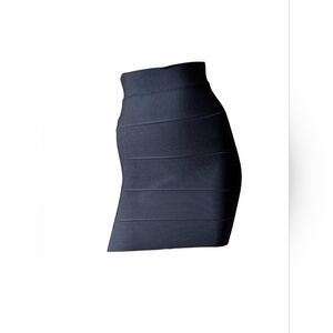 NWT BCBGMAXAZRIA "Simone" Bandage Skirt  Black Pencil Mini SMALL
